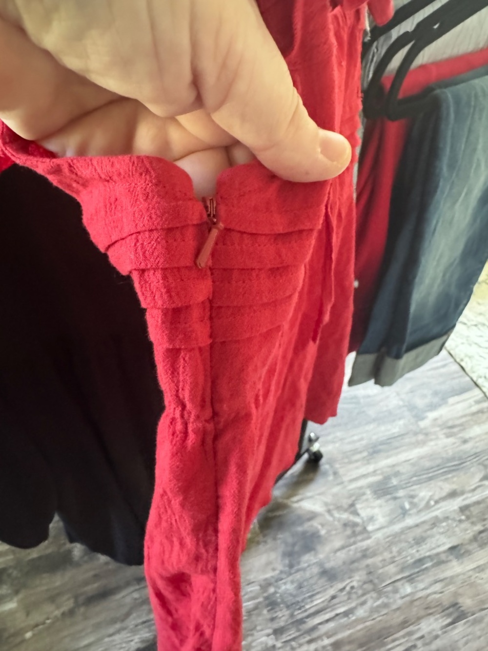Guess Jeans Red Ruffle Top (small) - Picture 5 of 6